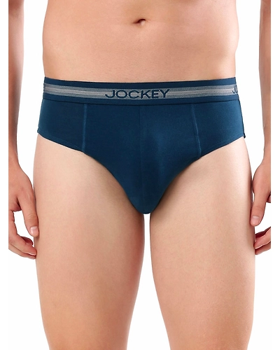 Jockey Men's Super Combed Cotton Solid Brief with Stay Fresh Properties - ASSTD (Pack of 2)-Small-1