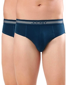 Jockey Men's Super Combed Cotton Solid Brief with Stay Fresh Properties - ASSTD (Pack of 2)