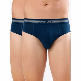 jockey men's super combed cotton solid brief with stay fresh properties - asstd (pack of 2)