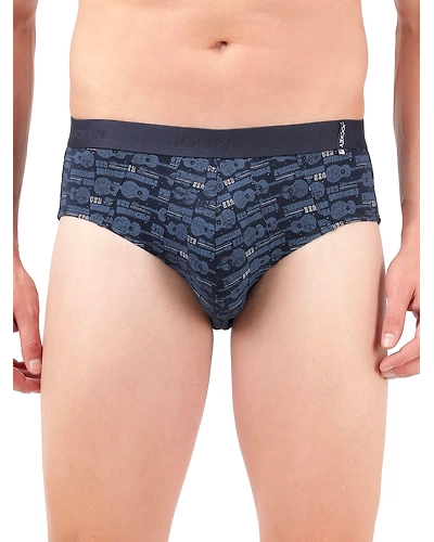 Jockey Men's Super Combed Cotton Printed Brief with Ultrasoft Waistband - ASSTD-Small-2