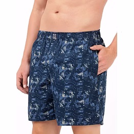jockey men's super combed mercerized cotton woven printed boxer shorts with side pocket - asstd