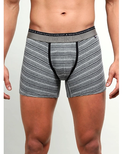 Jockey Men's Super Combed Cotton Elastane Stretch Stripe Trunk with Ultrasoft Waistband -ASSTD-Medium-4