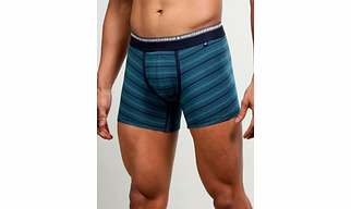 Jockey Men's Super Combed Cotton Elastane Stretch Stripe Trunk with Ultrasoft Waistband -ASSTD