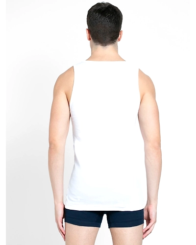 Jockey Men's Super Combed Cotton Rib Round Neck Sleeveless Vest with Stay Fresh Properties - White(Pack of 2)-Medium-2