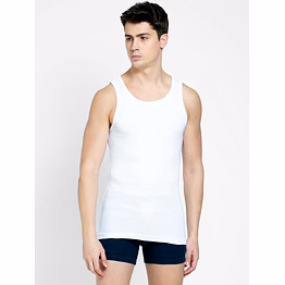 jockey men's super combed cotton rib round neck sleeveless vest with stay fresh properties - white(pack of 2)