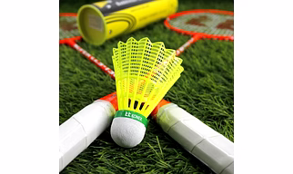 KONEX Nylon Badminton Shuttlecock - Premium Quality Badminton Shuttle (Yellow, Pack of 6)
