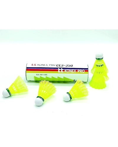 Konex Nylon Badminton Shuttlecock CSL-350 Yellow (Pack of 6)-2
