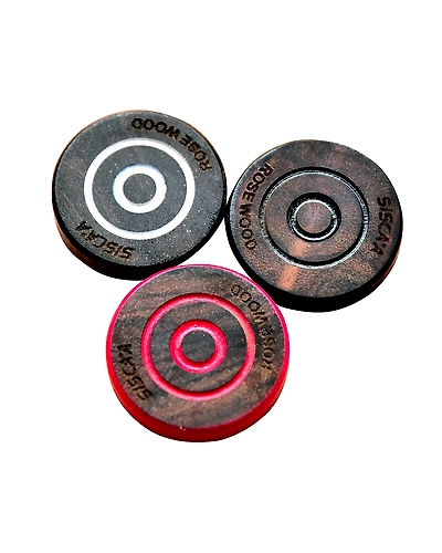 SISCAA Rosewood Carrom Coin Set (7mm Thickness) - Premium Quality Carrom Pieces-3