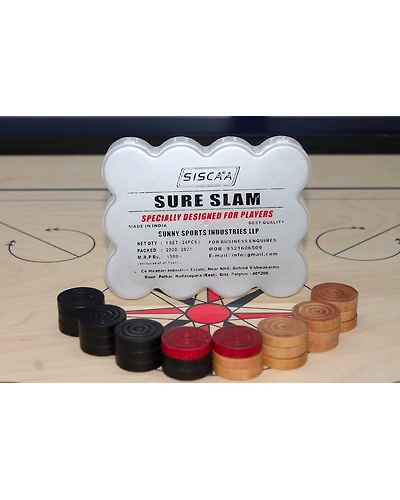 SISCAA Sure SLAM Premium Carrom Coins - Set of 24-3