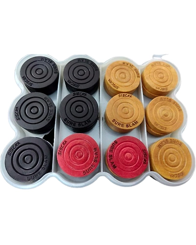 SISCAA Sure SLAM Premium Carrom Coins - Set of 24-1