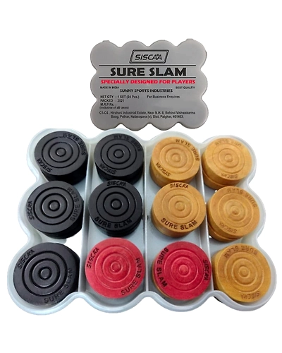 SISCAA Sure SLAM Premium Carrom Coins - Set of 24-Siscaa-carrom-coins-sure-slam