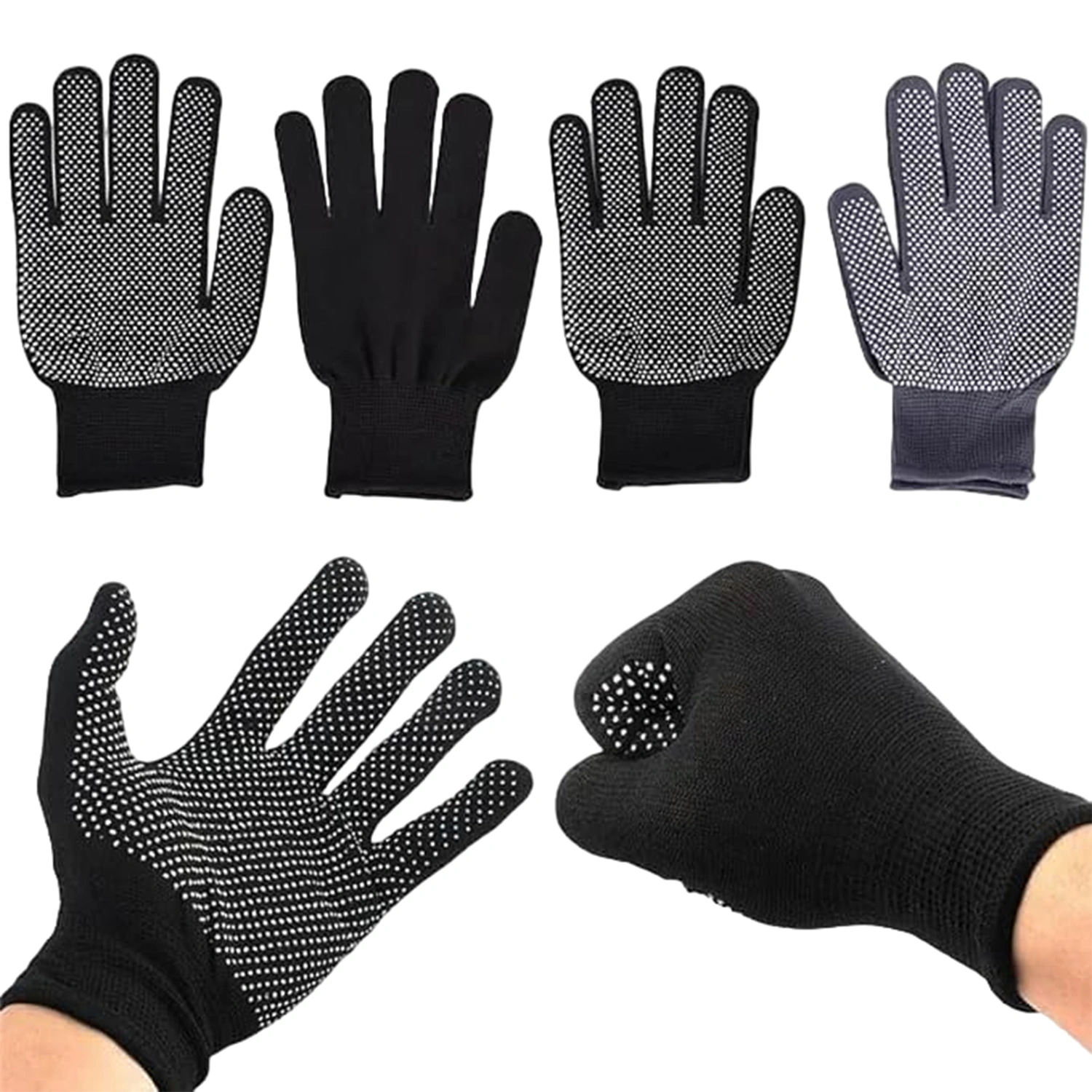 Vixen Cricket Batting Gloves for Tennis Ball Cricket for Right and Left Hand Batsman Batting Gloves-As-dotted-gloves-black