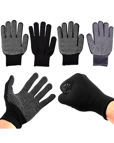 Vixen Cricket Batting Gloves for Tennis Ball Cricket for Right and Left Hand Batsman Batting Gloves-As-dotted-gloves-black