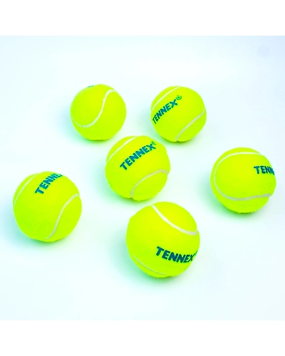 TENNEX Rubber Tennis Ball for Cricket - Lightweight, Durable for Cricket/Tennis Ball Training (Pack of 6, Light/Soft Yellow)-3