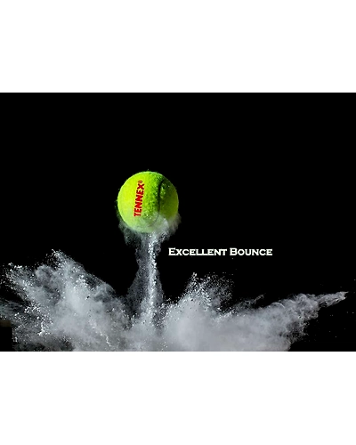 TENNEX Rubber Tennis Ball for Cricket - Lightweight, Durable for Cricket/Tennis Ball Training (Pack of 6, Light/Soft Yellow)-2