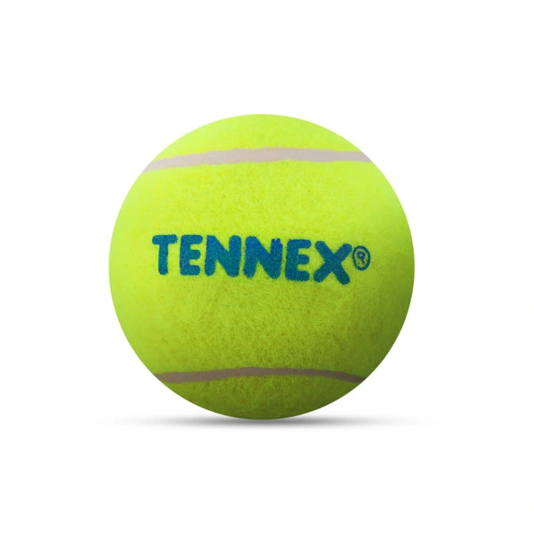 TENNEX Rubber Tennis Ball for Cricket - Lightweight, Durable for Cricket/Tennis Ball Training (Pack of 6, Light/Soft Yellow)-1