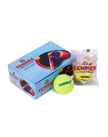 TENNEX Rubber Tennis Ball for Cricket - Lightweight, Durable for Cricket/Tennis Ball Training (Pack of 6, Light/Soft Yellow)