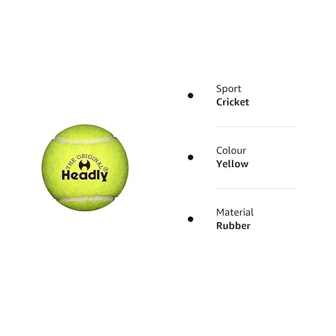 Headly Light Cricket Tennis Ball | Light Weight Ball  (6 Piece in 1 Box)-1