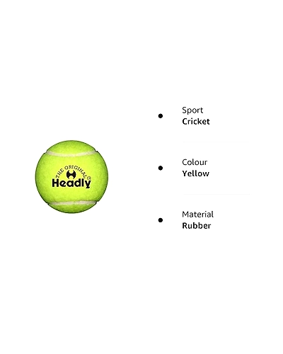 Headly Light Cricket Tennis Ball | Light Weight Ball  (6 Piece in 1 Box)-1
