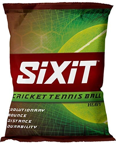 SiXiT Heavy Rubber Cricket  Tennis Ball For Overarm cricket (Green, Medium Size) - Pack of 6-2