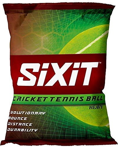 SiXiT Heavy Rubber Cricket  Tennis Ball For Overarm cricket (Green, Medium Size) - Pack of 6-2