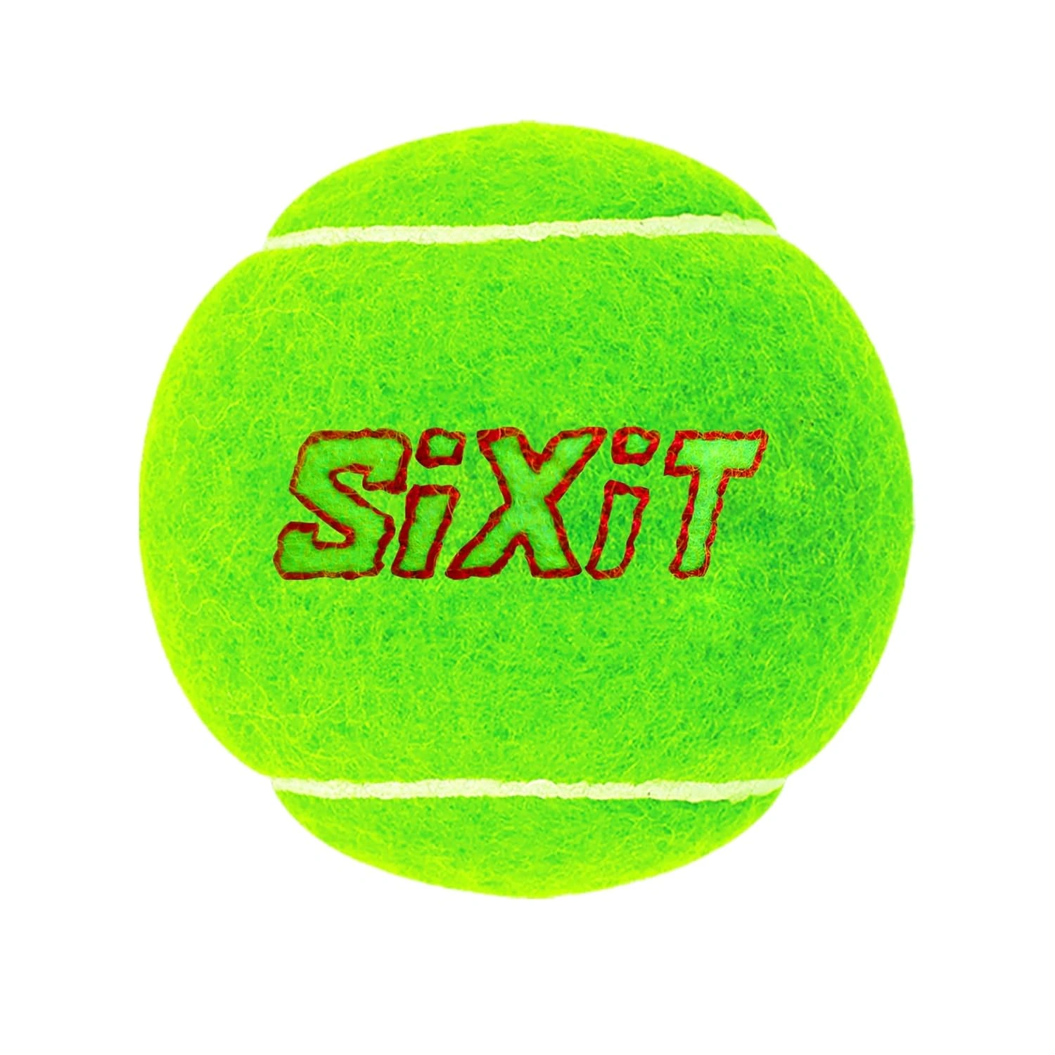 SiXiT Heavy Rubber Cricket  Tennis Ball For Overarm cricket (Green, Medium Size) - Pack of 6-1