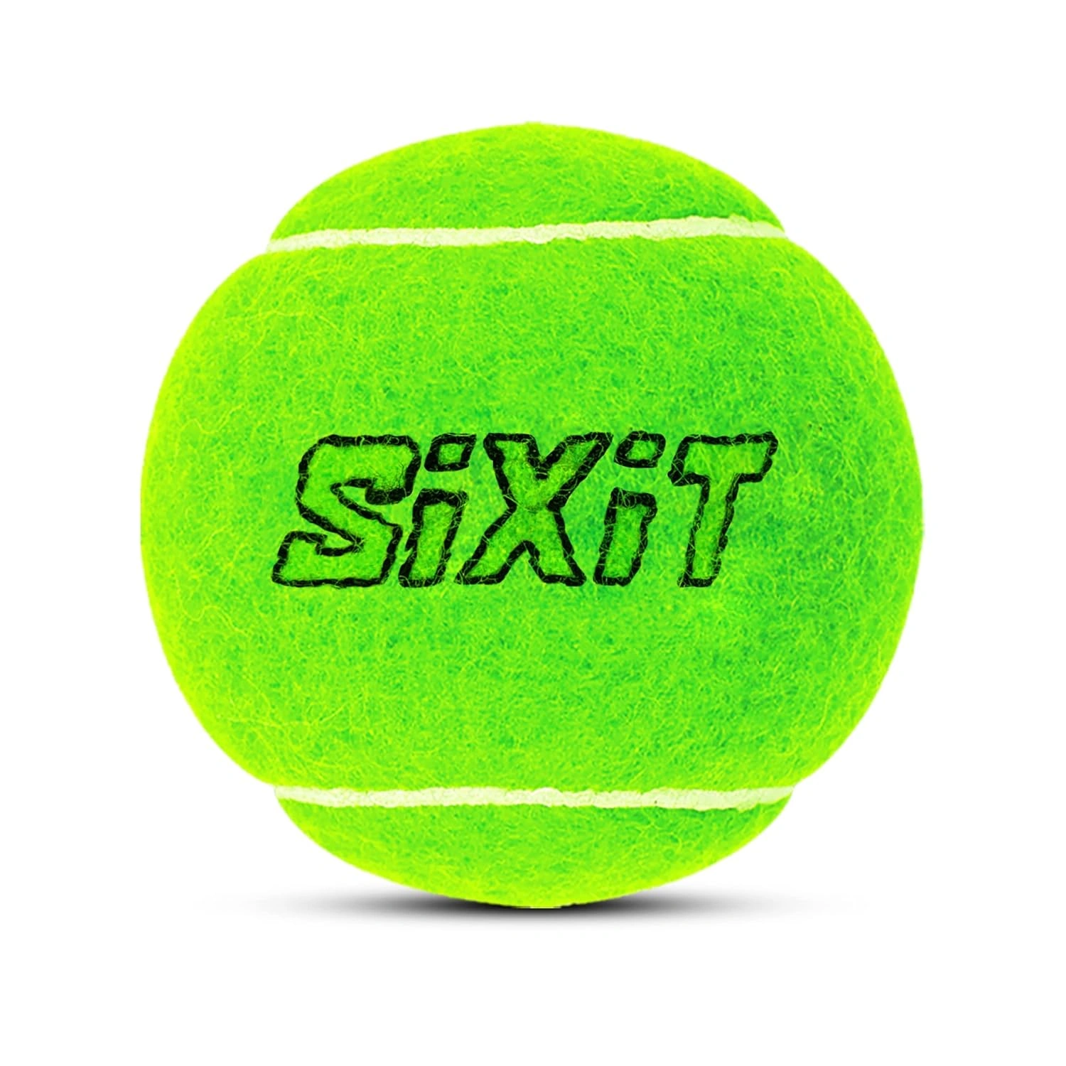 Sixit Rubber Lite Cricket Tennis Ball Pack Of 6, Green-1