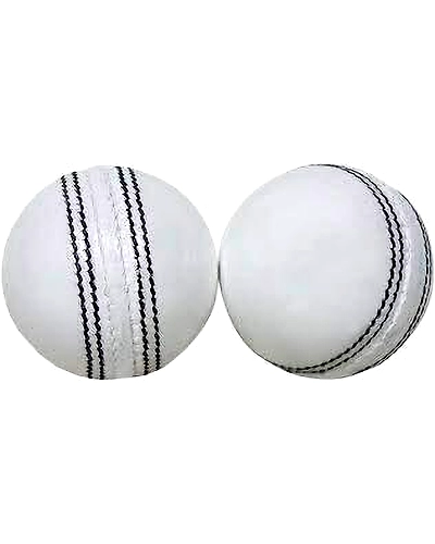Khanana's Balance Cricket Leather Ball  (Pack of 1, White)-1