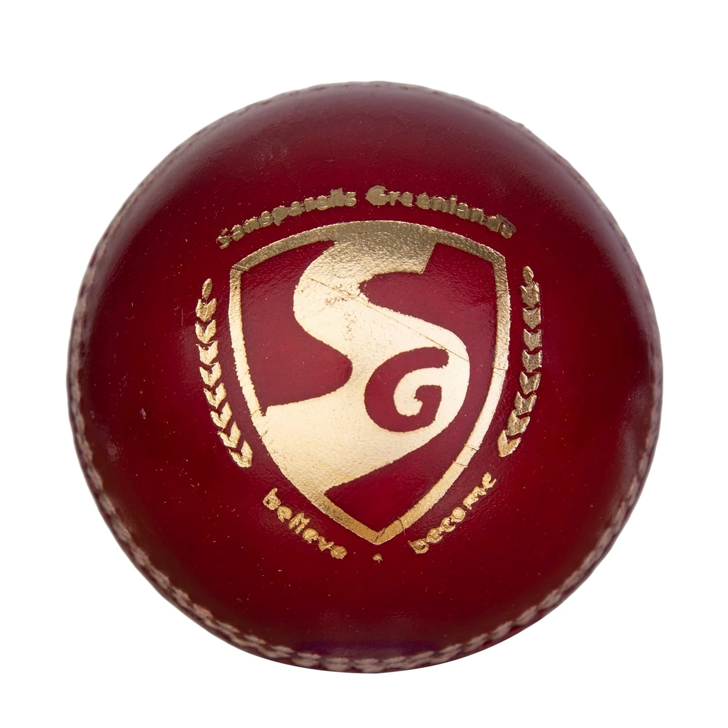 SG Shield 20 Two-Piece Water Proof Cricket Leather Ball, Regular Size (Red) (PACK OF 1)-sg-ball-Shield-20-red-1pcs