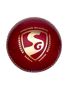 SG Shield 20 Two-Piece Water Proof Cricket Leather Ball, Regular Size (Red) (PACK OF 1)