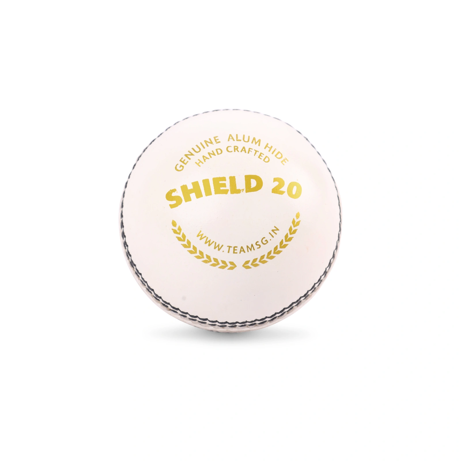 SG Shield 20 White Two-Piece Cricket Leather Ball (PACK OF 1)-1