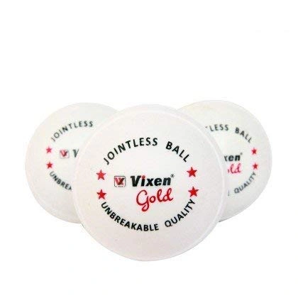 Vixen Plastic Unbreakable Cricket Ball (White) - Pack of 3 Standard Size-2