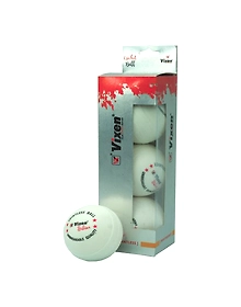 Vixen Plastic Unbreakable Cricket Ball (White) - Pack of 3 Standard Size