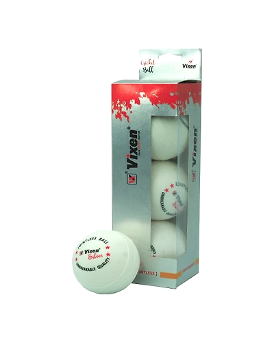 Vixen Plastic Unbreakable Cricket Ball (White) - Pack of 3 Standard Size-As-vixen-ball-rapid90-3pc