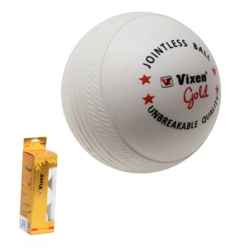 Vixen Plastic Unbreakable Cricket Ball (White) - Pack of 3 Standard Size-1