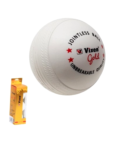 Vixen Plastic Unbreakable Cricket Ball (White) - Pack of 3 Standard Size-1