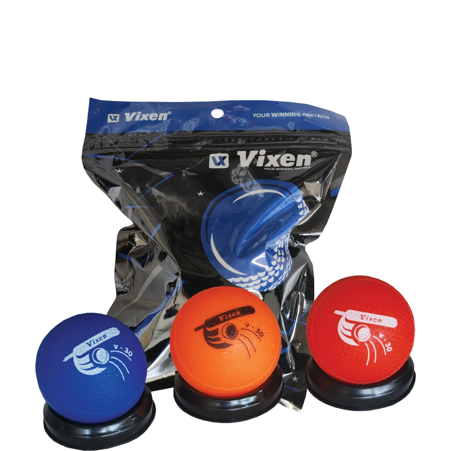 vixen  plastic ball for kids Cricket Training Ball  (Pack of 3, Multicolor)-2