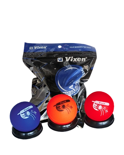 vixen  plastic ball for kids Cricket Training Ball  (Pack of 3, Multicolor)-2