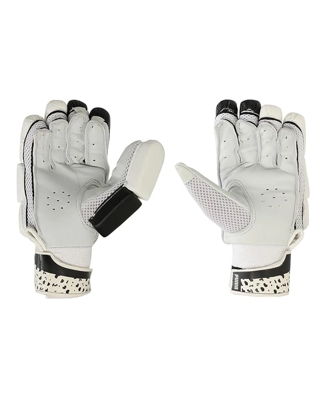 Puma Mens Future 5 Batting Gloves, (White-Black, Righty )-Size:-Small Boys-2