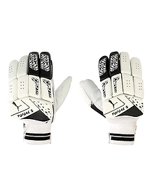 Puma Mens Future 5 Batting Gloves, (White-Black, Righty )