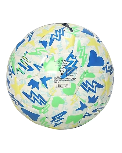 Puma Unisex-Adult Neymar JR Graphic FootBall,(White-Multicolor size 5)-1