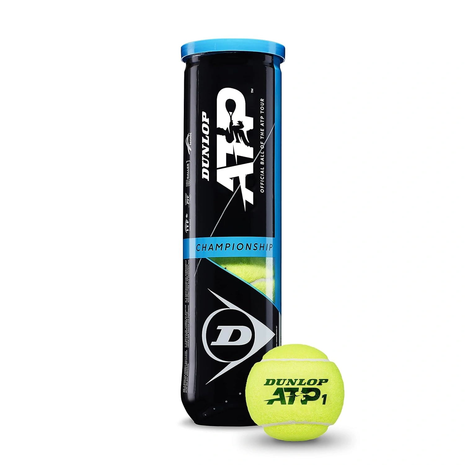 DUNLOP Atp Championship Extra Duty Tennis Balls Yellow (1CAN=3BALLS)-Dunlop-atp-championship-1can