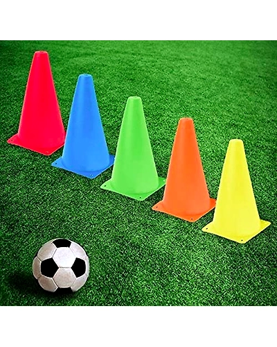 Aashray 6 Inch Football Training Agility Cone Marker | Safety Traffic Marker | Soccer Cones, Saucer Cone, Baseball Practice Agility Markers Cones | 6 Inch Pack of 6 | Multicolor |-2