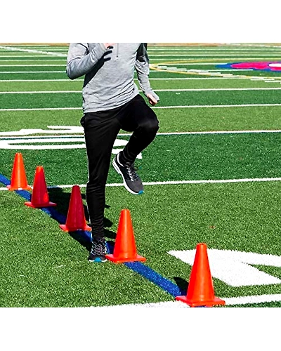Aashray 6 Inch Football Training Agility Cone Marker | Safety Traffic Marker | Soccer Cones, Saucer Cone, Baseball Practice Agility Markers Cones | 6 Inch Pack of 6 | Multicolor |-1