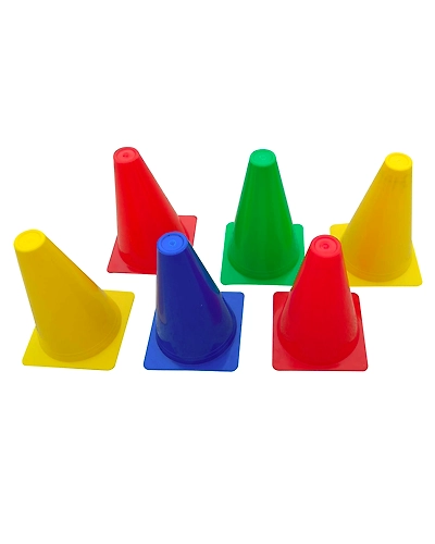 Aashray 6 Inch Football Training Agility Cone Marker | Safety Traffic Marker | Soccer Cones, Saucer Cone, Baseball Practice Agility Markers Cones | 6 Inch Pack of 6 | Multicolor |-4