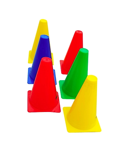 Aashray 6 Inch Football Training Agility Cone Marker | Safety Traffic Marker | Soccer Cones, Saucer Cone, Baseball Practice Agility Markers Cones | 6 Inch Pack of 6 | Multicolor |-3