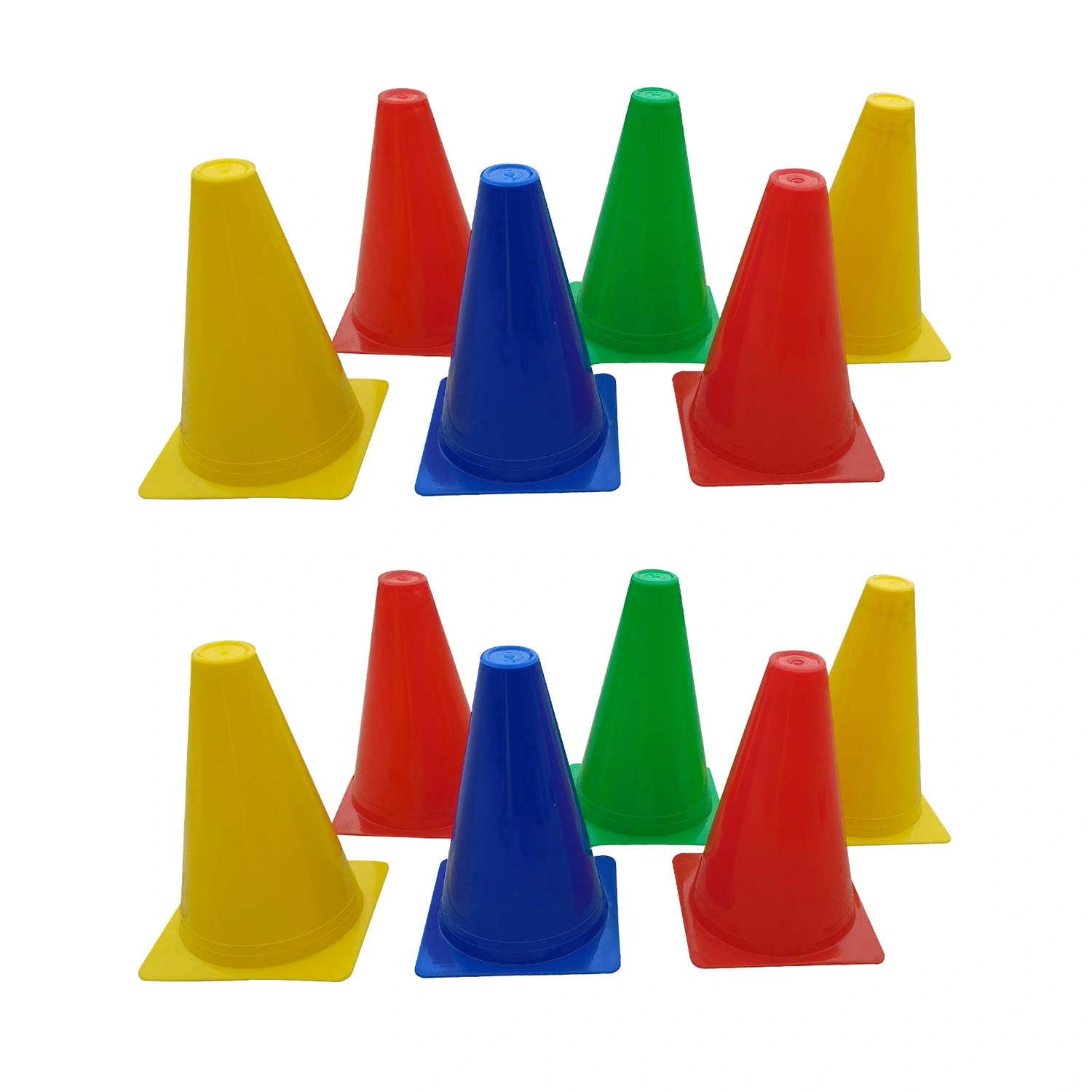 Aashray 6 Inch Football Training Agility Cone Marker | Safety Traffic Marker | Soccer Cones, Saucer Cone, Baseball Practice Agility Markers Cones | 6 Inch Pack of 6 | Multicolor |-As-platic-T-cone-6pcs