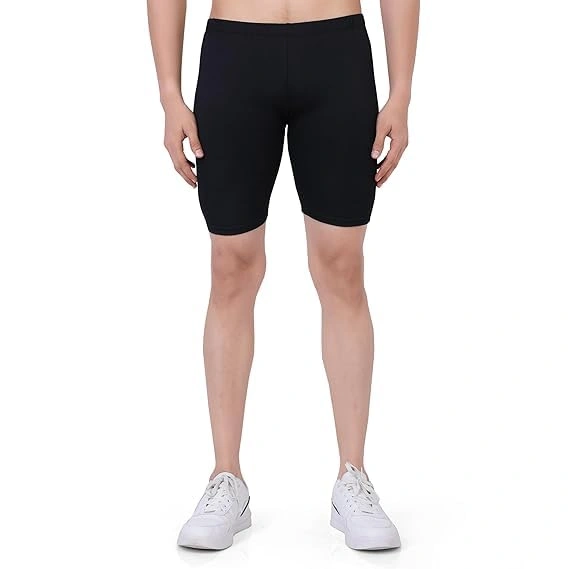 Aquado Unisex Polyester Spandex Lycra Sports Cycling Shorts with Drawstring for Women’s &amp; Men’s Stretchable Skin Fit Tights Biker Bicycle Shorts Swimming Shorts &amp; Gym Squat Shorts-Aquado-cycling-black-XS