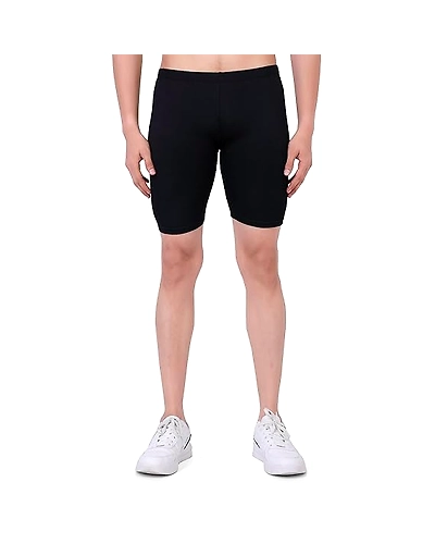Aquado Unisex Polyester Spandex Lycra Sports Cycling Shorts with Drawstring for Women’s &amp; Men’s Stretchable Skin Fit Tights Biker Bicycle Shorts Swimming Shorts &amp; Gym Squat Shorts-Aquado-cycling-black-XS