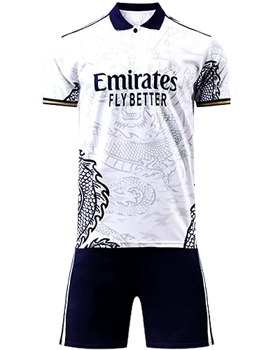 REAL MAD*RID DRAGON JERSEY WITH SHORTS 24/25-As-Real-m-dragon-white-grey-S